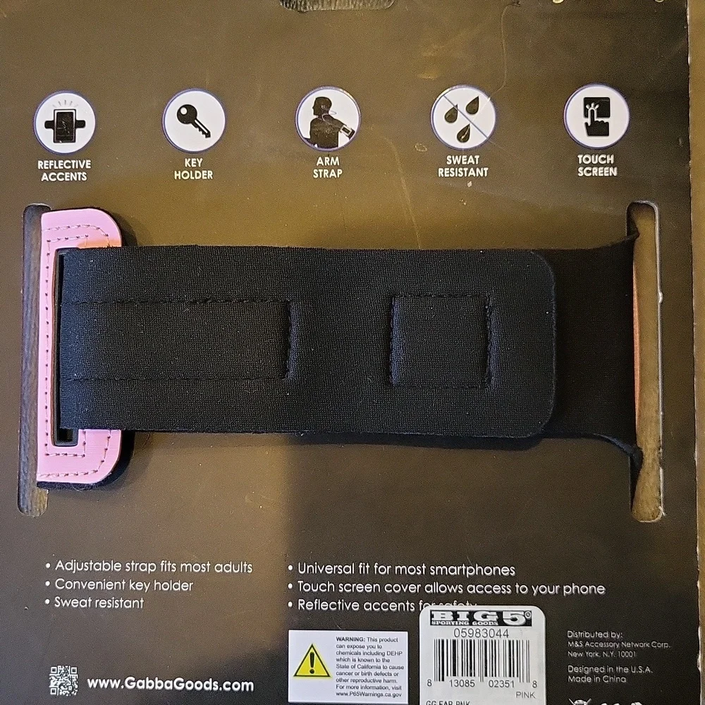 Pink Sports Armband Phone Holder